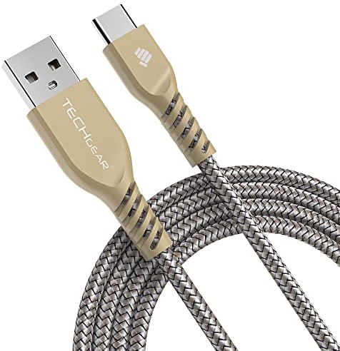 TECHGEAR USB C to USB A 2M Long STRONG Durable Braided USB C Charging Data Cable Type C Compatible with iPad Pro 11 12.9 13 2024 2022 2021, Mini 7/6, iPad Air 10.9/11/13, iPad 10th/11th Generation