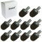 Xmomx 10 pcs M5 Index Derailleur Shift Cable Stops with Downtube Barrel Adjusters Bolts for Cycling Road MTB Bike