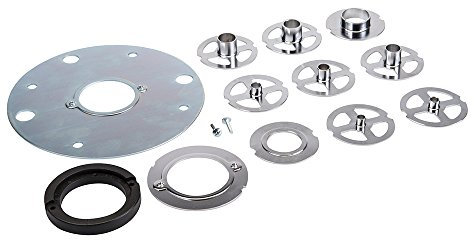 Loops Premium Chrome Plated Router Template Guide Kit – Alignment Adapters & Table Spacer | 8 Guide Bushes (OD 5/16, 3/8, 7/16”, 1/2, 5/8, 51/64, 3/4 & 30mm)
