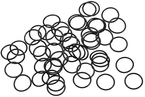 sourcing map 50Stk. Fluorkautschuk O-Ring Dichtungsring Dichtring schwarz 10 mm x 12 mm x 1 mm