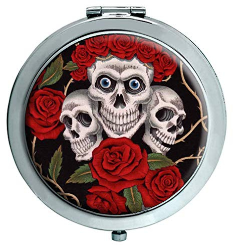 Rose Totenkopf Kompakter Spiegel
