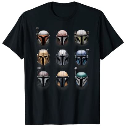 Star Wars The Mandalorian Battle Worn Helmets T-Shirt