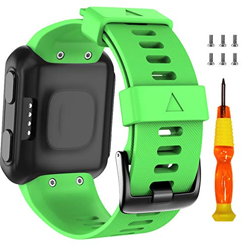 ANBEST Silikon Armband Kompatibel mit Forerunner 35/Approach S10 Armbänder, Weiches Silikon Uhrenarmband Sport Ersatzarmband für Forerunner 35/Approach S10 (Grün)