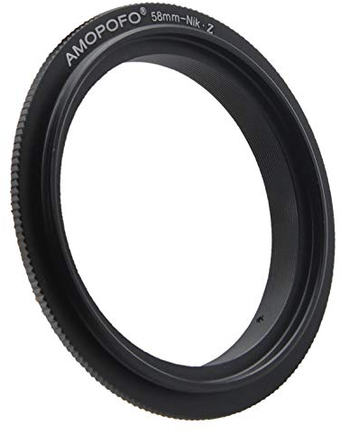 58mm to Nik Z Retroadapter/58mm to Nik Z Makro Umkehrring Ring, Kompatibilität für Nik Z-Mount Z6 Z7 Kamera,zum umgekehrten Anschrauben eines Objektivs für Makroaufnahmen