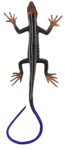 STOBOK Kunststoff Reptil Modelle Gefälschte Lizard Figur Action Figure Reptil Spielzeug für Sammlung Wissenschaft Pädagogisches Prop (Blau)