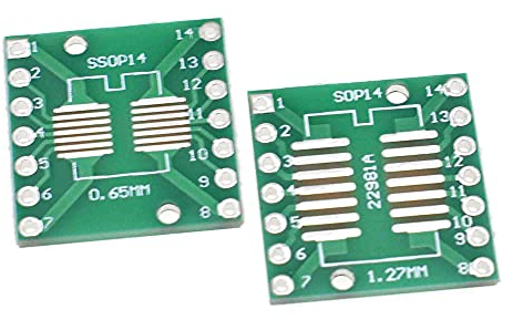 Reland Sun 10 Stück TSSOP14 SSOP14 SOP-14 SOP14 SOP14 auf DIP14 PCB Transfer Board DIP Pitch Adapter