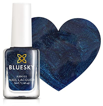Bluesky Kids Nail Varnish – TRUE BLUE, Blue. Easy Peel-off, Non-Toxic, Water- based, Odour-free Nail Polish for Kids, 5ml