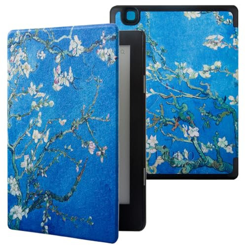Lunso Compatible avec l'étui Kobo Aura Edition 2 (6 pouces) - Couverture de remorquage - Van Gogh Fleur d'amande