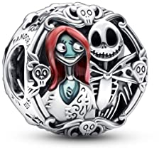 PANDORA Moments Blühende Blume Doppelter Charm-Anhänger aus Sterling-Silber mit künstlischem Krisall, kompatibel Moments, 792293C01