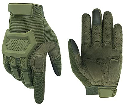 ThreeH rutschfeste Motorrad Handschuhe Winddichte Stoßdämpfende Verschleißfeste Handschuhe für Outdoor Sport Übung Fitness