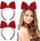 Schleifen Stirnbänder Mädchen Haarreifen Damen Rot Schleife Groß Haare Stirnband Party Haarband Schleife Cosplay Haarschmuck Haarreif Mädchen Weihnachten