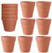 OLEEP 12cm Clay Pot - 12 Pack Large Terra Cotta Planters With Drainage Hole for Indoor Outdoor Plants (4.7 Inch)