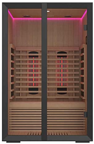 Sentiotec Onni Infra Small Element Infrarotkabine aus Abachi Infrarotsauna 130x104x200 cm