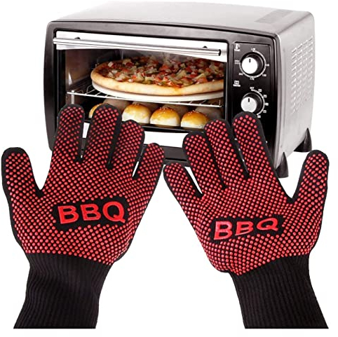 MEIGUI Guanti da Barbecue Guanti da Forno Resistenti alle Alte Temperature 500 800 Gradi Guanti da Forno a microonde con Isolamento Termico for Barbecue ignifugo (Color : D)