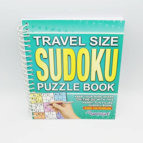 Sixstore Wiro Sudoku-Puzzlebuch, A5, Spiralbindung, Reisegröße, Türkis