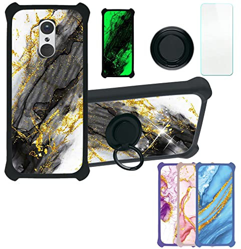 Aroepurt Hülle Für Emporia Smart 3 hülle Kompatibel mit Emporia Smart 3 Hülle Case Handyhülle Schutzhülle Cover [Mit 9H Härte HD Schutzfolie] PC + Silikon Ständer JSH-HDL