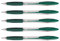 BIC Atlantis Classic Kugelschreiber, einziehbar, mittlere Spitze, 1 mm, Grün, 5 Stück