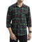HISDERN Flanellhemd Kariertes Hemd Herren Langarm Arbeitshemd Baumwolle Warmes Holzfällerhemd mit Tasche Regular Fit Herrenhemd Rot/Grün XL
