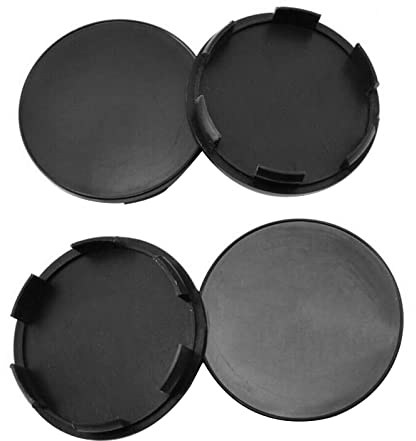4 Stück Nabendeckel, Universal Schwarz Nabenkappen, 68mm Plastik Felgenkappen Nabenkappen Wheel Caps, Felgendeckel Radnabendeckel (Black)