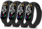 Mugust 4Pack Correas para Xiaomi Mi Band 7 Mujer Hombre,Silicona Coloridos Recambio Suave Pulseras de Repuesto para Xiaomi Mi Smart Band 7(Negro/Negro/Negro/Negro)