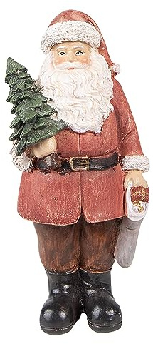 Clayre & Eef Figur Weihnachtsmann 40 cm Rot Polyresin Weihnachtsfiguren