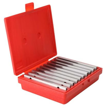 SUDEG Parallelset Thin Parallel Bar Set, 10 Pair Parallel Blocks,High Accuracy 0.0005 Lathe Parallel Bars Machinist Lathe Tools for Leveling Adjustment of Grinding Machines
