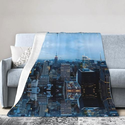 FUNFOB New York Fashion City Ultraweiche Micro-Fleece-Decke, 152,4 x 127 cm, perfekt für Reisen, Camping und kalte Nächte