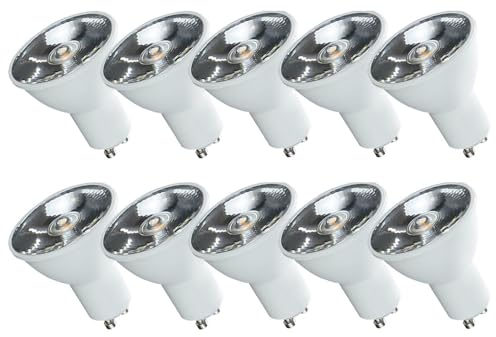 NCC-Licht 10 x LED Leuchtmittel Reflektor 6W GU10 500lm Tageslicht 6000K kaltweiß Spot 10°