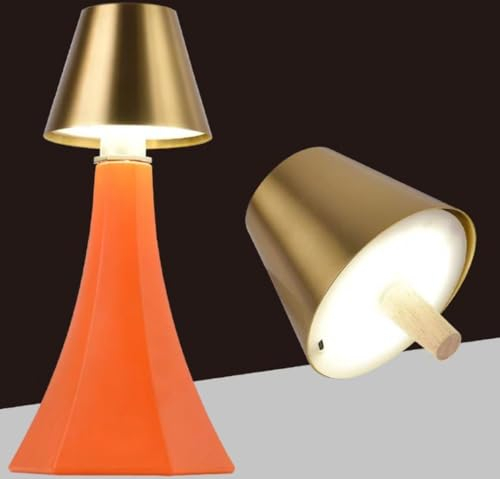 Dopa Dopastore Lampada per Bottiglia da Tavolo LED Portatile Senza Fili Dimmerabile con 3 Tonalità di Luce Integrate IP54 Per Camera Bar Ristorante Bistrot Arredamento (Oro)