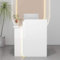 Bürotheke Rezeption Tisch,Messetheke Stehpult,Laden-Theke Verkaufstheke,Empfangstheke mit Schubladen,Zeitgenössischer Empfangsschreibtisch,for Corporate Halls Hotel Receptions.(Color:White,Size:RIGHT_