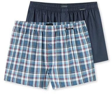 Schiesser Herren 2 Pack Boxershorts Baumwolle Web Multipack - Webboxer, Sortiert 7_182428, 6