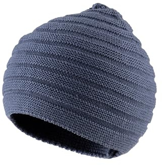 Sterntaler OCS Strickmütze Struktur - Klassische Baby und Kinder Mütze aus Baumwollgarn (Bio) - Unisex Übergangsmütze ab Geburt - Basic Kopfbedeckung - Beanie Mütze einfarbig - Mittelblau, Größe 43