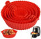 Teglia Silicone Friggitrice Ad Aria,6 Pezzi Teglie Silicone per Friggitrice Ad Aria,Contenitore per Friggitrice Ad Aria,Contenitore Friggitrice Ad Aria per Pentole a Vapore,Padelle,Forni e Microonde
