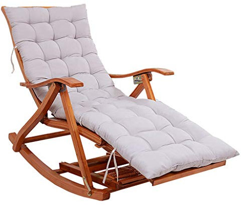 MJMLUCK Chaiselongue für den Außenbereich, gepolsterter, klappbarer Gartenstuhl, strapazierfähig, trägt 150 kg, tragbarer Sessel für Garten, Terrasse, Rasen, Hof (B)