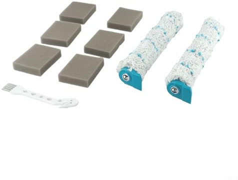 Zubehör-Set für Leifheit Akku-Saugwischer mit abnehmbarer Reinigungsrolle und Schwämmen