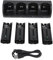 WOOXGEHM Ladestation für Wii, LED Anzeigeleuchten, Ladestation für Wii Fernbedienungen, Controller, Ladestation mit 4Er Pack 2800 mAh Akku (Schwarz)