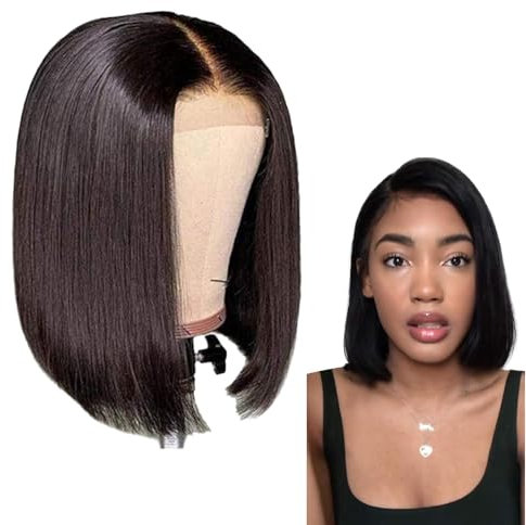 Kurze Bob-Perücke, schwarze Bob-Perücke, 30,5 cm für Frauen, Perücken für den Alltag, für Cosmic-Partys