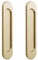 Vxcvzv 2PCS Brushed Steel Aluminum Alloy Flush Pull 18CM Self-Stick Oval Sliding Doors Pulls, Punch-Free Handle for Sliding Barn Door Windows Cabinets, Gold
