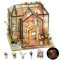 Casa de Muñecas en Miniatura Maqueta, Miniatura Invernadero con Luz, DIY Casa en Miniatura para Adultos, DIY Miniature House Invernadero Jardines, Regalos De para Adultos, Mujeres, Niñas