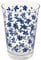 Greengate Set 6 bicchieri acqua in vetro con fiori blu Dahla, Shabby Chic 290 ml