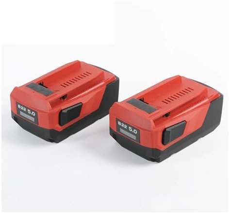 Batterie lithium-ion haute capacité B22 22 V 5 Ah, compatible avec Hilti 18 V, 21,6 V et 22 V. les outils électriques sans fil(2pcs)