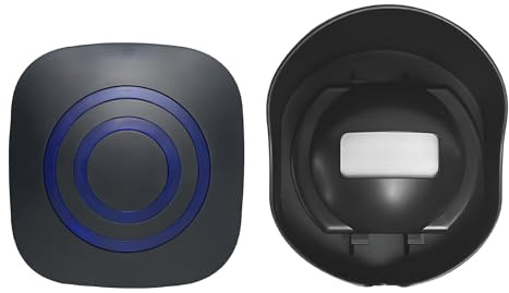 WIYETY Détecteur de passage sans fil Sonnette de porte : sonnette de magasin Système d'alarme sans fil avec 38 sonneries, 1 détecteur de mouvement et 1 récepteur Détecteur d'accès pour camping-car