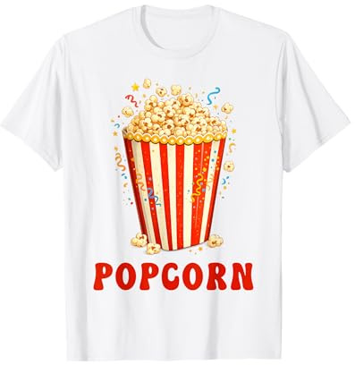 Popcorn Kostüm für Karneval & Fasching Lustiges Fest Motiv T-Shirt
