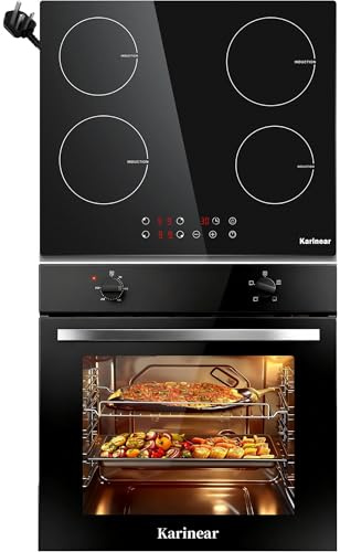 65L Electric Oven 220v and 60cm Induction Hob with 13amp Plug Bundle