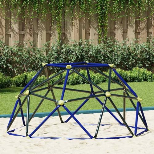 Mangloder Kinder Kletter Dom Blau 6 Fuß Stahl Outdoor Garten Spielzeug für Kinder Bewegung Motorik Koordination Geschicklichkeit für Hof Park Terrasse Spielplatz Strand Camping