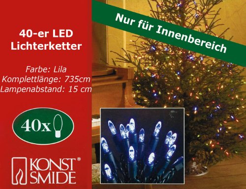 Konstsmide LED Lichterkette innen 5,85m 40'er lila/blau 3602-440