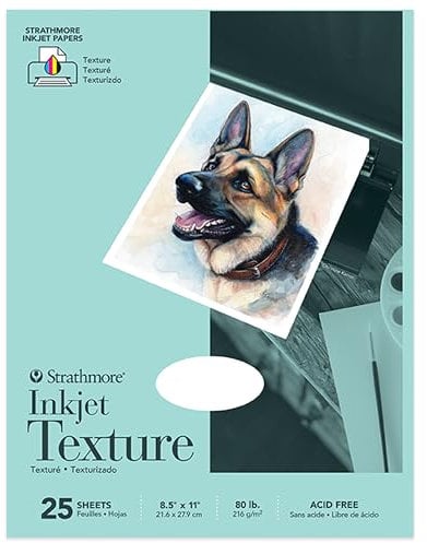 Strathmore (59-701) Strukturiertes Inkjet Papier, 21,6 x 27,9 cm, 25 Blatt