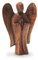 Deko Figur Schutzengel Erzengel stehend 10 cm, Holz dunkel braun, kleine Engelfigur betend, Kunsthandwerk aus Bali Engel Holzengel