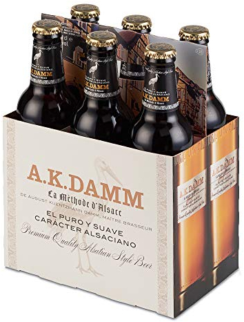 A.K. Damm | Cerveza Alsaciana | Ingredientes 100% naturales | Maduración Lenta | Caja 6 botellas x 33 cl