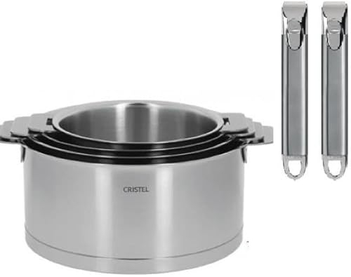 Cristel S4Cqlpz02 Serie 4 Casseroles Strate Amovible 14-20 Cm + 2 Poignees Zenith